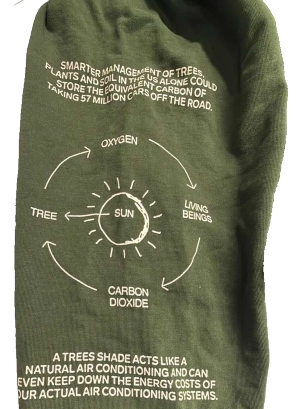 CHNGE Unisex Trees Are The Root Oversized Cuffed Long Sleeve Hoodie, Green, med - Picture 14 of 16